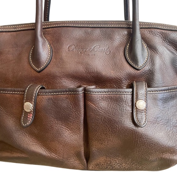 COPY - Dooney & Bourke Genuine Florentine Vacchetta dark brown leather satchel,… - Picture 5 of 12